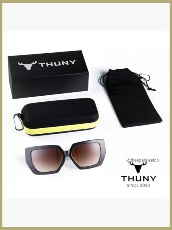 Retro Oversized Polarized Square Sunglasses UV400 Acetate Frame